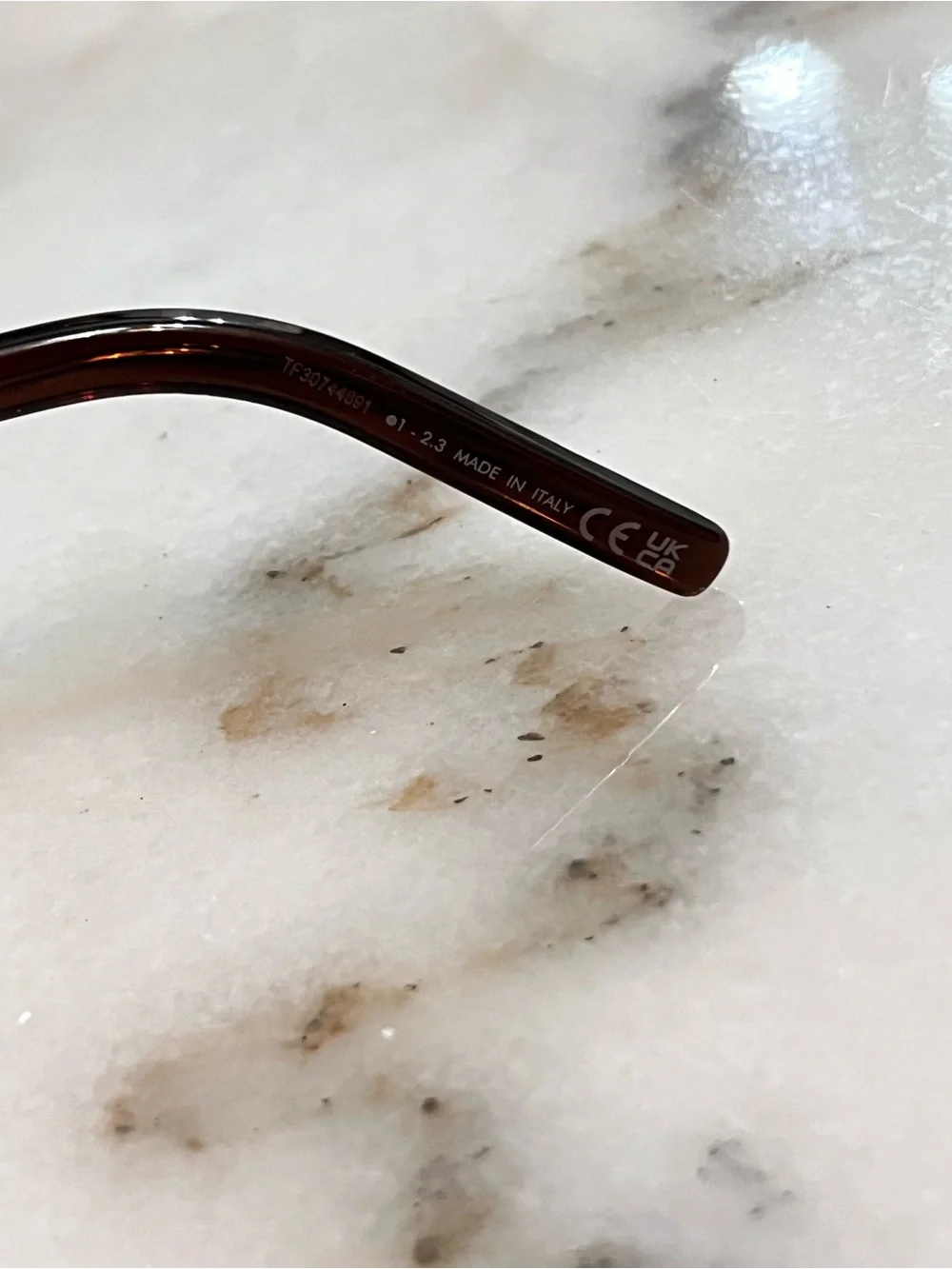 Dior Brown Cat-Eye Acetate Optical Glasses with Diamond Accents